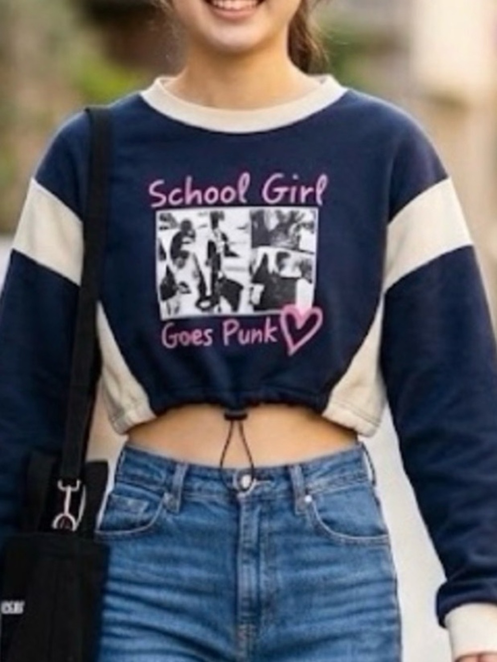 Navy blue long sleeves Crew Neck Sweater S